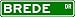 BREDE Street Sign ~ Personalized Family Lastname Sign ~ Gameroom, Basement, Garage Sign ** ALUMINUM