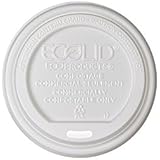 Eco-Products - Renewable & Compostable Hot Cup Lids - Fits 10-20oz Hot Cups - EP-ECOLID-W (16 Packs of 50)