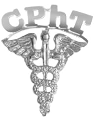 NursingPin - Certified Pharmacy Technician CPhT Graduation Pin in Silver