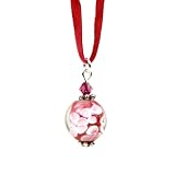 Murano Glass Pendant Jewelry - Flora Red