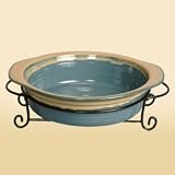 Review   / Baking Dish with Iron Stand - Light Blue