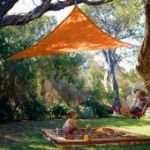 11'10 Triangle Shade Sail: Terracota Orange