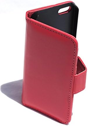 Bi-fold Iphone 5 & 5s Wallet Folding Flip Kickstand Case with Photo Frame in Solid Colors, Blue, Green, Red, Black, Pink, Light Pink, Purple, White, Maroon (Maroon)