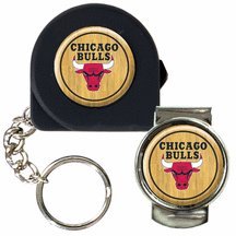 NBA Chicago Bulls 6' Tape Measure, Key Chain & Money Clip Set