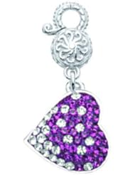 Sterling Silver Purple Heart Charm