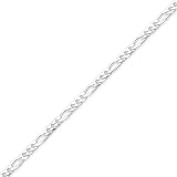 Sterling Silver 3mm Figaro Chain - 10 Inch