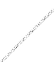 Sterling Silver 3mm Figaro Chain - 24 Inch