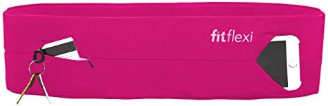 Flexibelt by Fitflexi - Best runner waist pack - the perfect fanny pack for exercise and fitness - this sports belt stores your cards, keys, iphone 6 plus. A unique design with a secure zipped pocket.