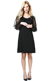 Laser Floral Neckline Dress