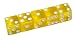 Set of 5 Yellow Transparent 6 Sided 12mm Dice
