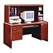 Sauder Cornerstone Collection Computer Credenza With Hutch, 53 5/8in.H x 59 3/8in.W x 23 1/2in.D, Cherry