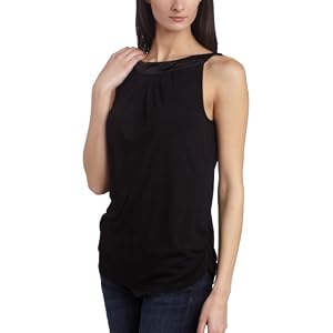 Buy 7 for all mankind Ladies Charmeuse Trim Top in Black by 7 For All Mankind