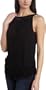 7 for all mankind Women's Charmeuse Trim Top in Black,Black,Medium