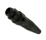 Leviton 18D32-E 18-Series Ball Nose, Female, Plug, Detachable, Single Set Screw, Cam-Type Connector, Black