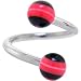 Pink Racing MADDOG Stripe Spiral Twister Belly Ring