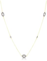Freida Rothman Belargo Jewelry "MERCER" Two Tone Raindrop Station Wrap Necklace