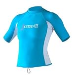O'Neill girls short sleeve rashguard: Lycra shirt with 50+ UV protection