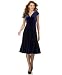 Apparel : London Times V-Neck Cap-Sleeve Velvet Dress