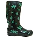 Mens Hemp Leaf Festival Wellies Wellington Boots