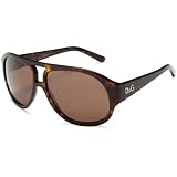 D&G Dolce & Gabbana Men's DD3026 Aviator Sunglasses,Havana Frame/Brown Lens,one size