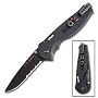 SOG Specialty Knives & Tools STGFSA-98  Flash II - 1/2 Serrated Aluminum Handle, Black TiNi
