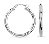 14k White Gold or Yellow Gold Large Hoop Earring