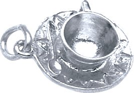 Childrens Toyshop  Jewelry : Cup & Saucer Charm by Rembrandt Charms