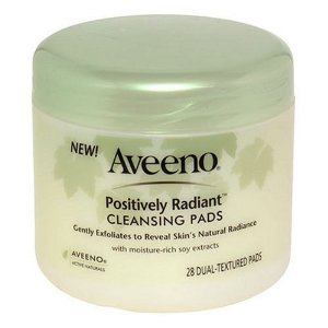 Aveeno Active Naturals Positively Radiant Cleansing Pads, 28-Count Pads (Pack of 3)