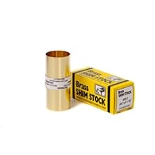 260 Brass Shim Stock, Unpolished (Mill) Finish, H02 Temper, Standard Tolerance, Inch, ASTM B19/SAE-CA 260/ASTM B36/QQ-B-613
