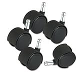 Master Caster Deluxe Casters 100 Lbs Caster Nylon Matte Black 5 Set Contemp ....