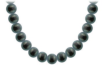 Tahitian Pearl Necklace : 18K White Gold 10.00 - 12.00 MM