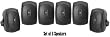 Yamaha All Weather Outdoor / Indoor Wall Mountable Natural Sound 130 watt 2 way Acoustic Suspension Speakers - Set of 6 - Black - with 100ft 16 AWG Speaker Wire - Compatible with All Audio / Video Home Theater Sound Systems, Components, CD Players, or Receivers