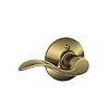 Schlage F170ACC609LH Accent Left Hand Dummy Lever, Antique Brass