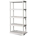 Sterilite 5-Shelf Shelving Unit - 73.25 x 36 x 18 Inches - Platinum