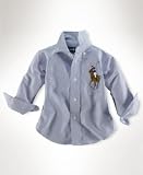 Ralph Lauren Baby Boy Long-Sleeved Oxford Shirt Bsr Blue 18 months