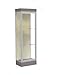 Waddell 91LFSK-SN-MZ Edge 24 x 76 x 20 in. Morro Zephyr Base Lighted Floor Display Case with 2 ft. Hinged Door & 6 in. Base44; Silk Back - Satin