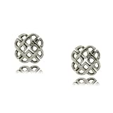 Celtic Knot Stud Earrings Silver Girls or Ladies Posts