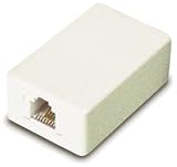 GE TL96527 Telephone Mini Surface Jack (4-conductor, Ivory)