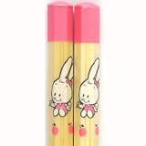 箸匠せいわ 六角知能ばし ポポとミミ 子供箸 (14cm(3才用), ピンク) なるトモ!