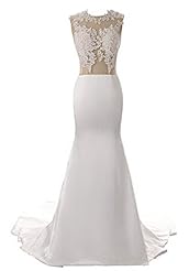 Wrap Lace Mermaid Satin  Dress