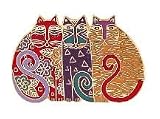 Clearly Charming Mysticats Pin by Laurel Burch