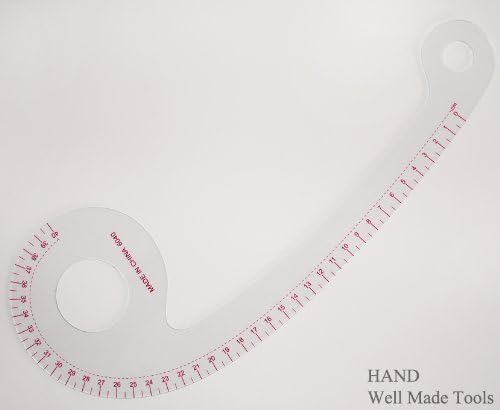 HAND Multi -Purpose 6 shape Pattern Ruler NO.6040 - 40cm