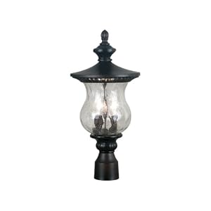 Kenroy Home 80533ORB Gregorian Two-Light Medium Post Lantern with 7-Inch Seeded Hammered... by Kenroy Home