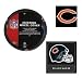 2-Piece Chicago Bears Automotive Interior Gift Set - One Official NFL Licensed Steering Wheel Cover and One Official NFL Licensed Team Helmet Logo Air Freshener Pine Forest Scent