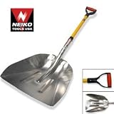 Neiko Tools Big Scoop Aluminum Snow Shovel with Soft Grip Handle