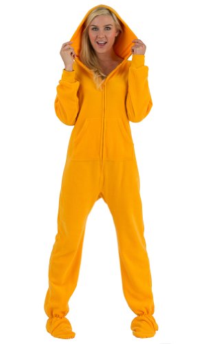 Footed Pajamas Creamsickle Adult Hoodie One Piece