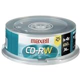 Maxell 25PK CDRW 700MB 4X-W/ JC ( 630026 )