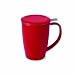 FORLIFE Tall 15-Ounce Tea Mug with Infuser and Lid and Lid, Red