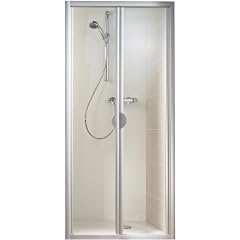 Schulte D645004 01 500 Faltt�r Kristall Trend, H1850 x B800 mm, 6-mm-ESG Echtglas Klar hell inklusive Fixil, alunatur