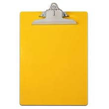 Saunders Recycled Plastic Clipboard, 1-Inch Capacity, Holds 8.5 x 12 Inches, Yellow (21605)